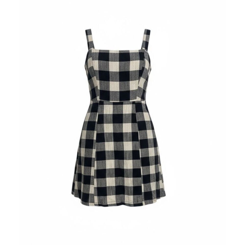 Primark Sleeveless Checkered Mini Dress Black White Size‎ 6